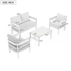 Set divano da esterno 4 pezzi