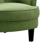 Moser Bay Mignon Poltrona Accent con Schienale Alto Trapuntato, Velluto/Lino, 76 cm