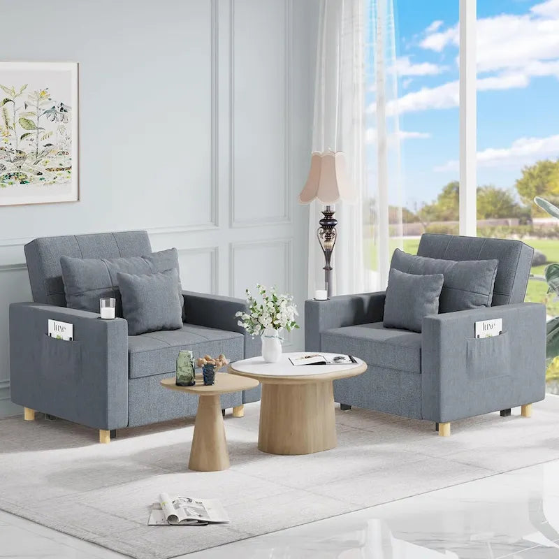 Poltrona letto trasformabile, 3 in 1, vari colori, per 1 persona