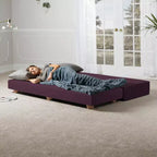 Divano letto / Letto estraibile queen-size - Microvelluto
