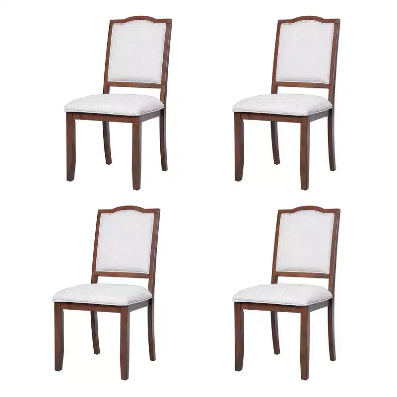 Set di 4 sedie da pranzo stile fattoria con schienale alto e seduta imbottita