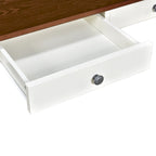 Set da pranzo di 6 pezzi in legno con 4 sedie e panca, tavolo con cassetto