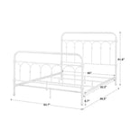 Letto matrimoniale in metallo Caledonia Casted Knot - Bianco antico - iNSPIRE Q