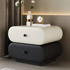 Comodino moderno bicolore con cassetti contenitori