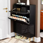 CLIHOME Scarpiera da Ingresso con 24 Paia, Organizzatore per Scarpe con Cassetti a Ribalta, Scaffale Armadio Porta Scarpe