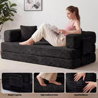 80.7 Divano Letto Trasformabile 5 in 1 鈥?Velluto a Coste, 544 kg, Nessun Montaggio