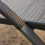 Set di 4 chaise longue da esterno in alluminio Deco