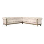 Divano componibile Mirod Large Retro con gambe in legno, comodo design modulare per salotto, soggiorno e spazi familiari