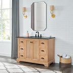 Mobile bagno Hervas con top in marmo naturale senza specchio