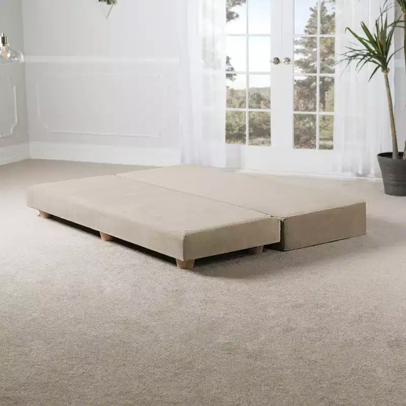 Divano letto / Letto estraibile queen-size - Microvelluto
