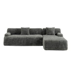 Divano componibile Cloud, divano moderno imbottito con 2 cuscini decorativi, divano combinabile liberamente, divano componibile a L