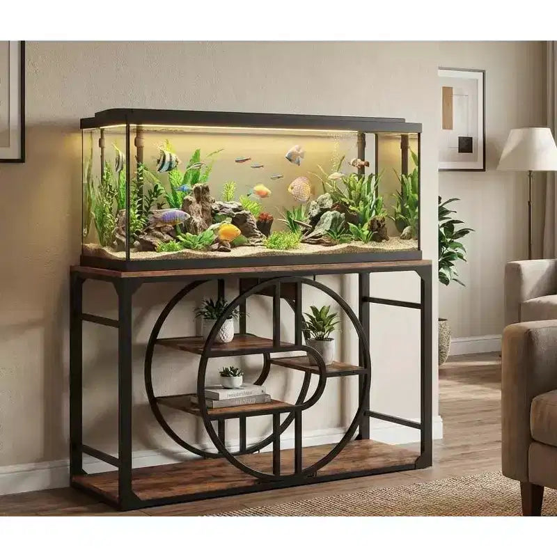 Supporto per acquario in metallo da 55-75 galloni, Supporto per acquario resistente con mobiletto, Supporto per acquario multi-livello con gambe rinforzate, Adatto