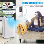 Costway Climatizzatore Portatile a Doppio Tubo da 8000 BTU (11.500 BTU ASHRAE) Unità AC 3-in-1 con Telecomando