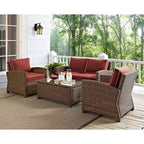Set conversazione da esterno in vimini Bradenton 4 pezzi - Crosley