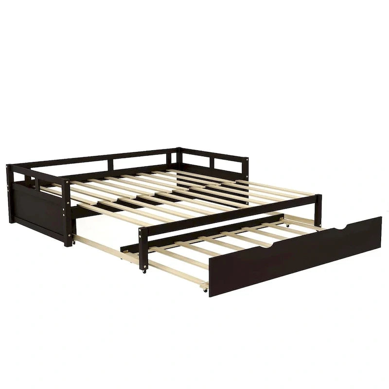 Divano Letto Estensibile con Letto Estraibile, Divano Letto in Legno con Letto Estraibile