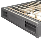 Struttura letto a piattaforma Whisen Queen con 4 cassetti e contenitore nella pediera