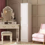Famapy Armadio Guardaroba Modulare di Lusso Bianco con Dettagli Dorati: Ante a Pannelli + Design Ante Miste Elegante Armadio Su Misura per Camere da Letto