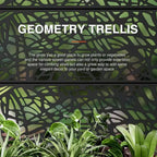 MAYEERTY 72x47 Fioriera ad Arco Nera in Ferro con Traliccio, Set da 3 Pezzi Schermo Decorativo da Giardino per Patio e Balcone