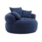 Divano Pigro Rotondo – Bianco/Blu/Grigio/Giallo/Arancione/Rosso Rosa/Blu Marino/Verde, Posto Singolo e Coppia