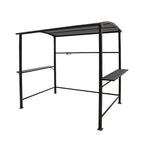 Gazebo da esterno con struttura in acciaio 1,5 x 2,4 m con tettoia per barbecue
