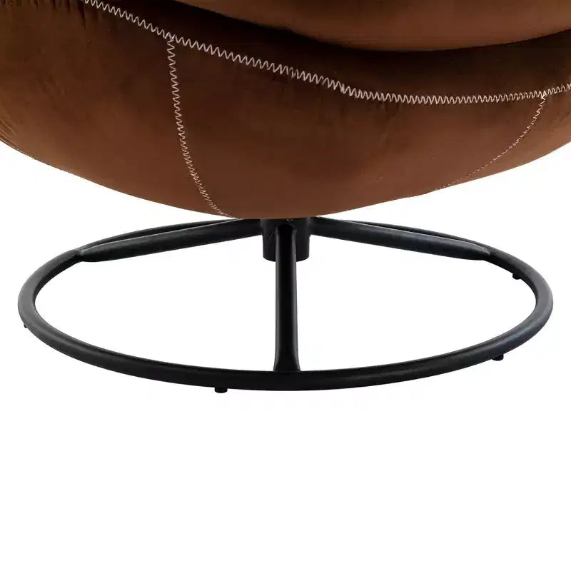 Poltrona Svedese Okak con Pouf, Poltrona Moderna Senza Braccioli Stile Mid-Century per Soggiorno, Morbida e Confortevole per Guardare la TV, Giocare