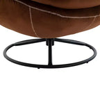 Poltrona Svedese Okak con Pouf, Poltrona Moderna Senza Braccioli Stile Mid-Century per Soggiorno, Morbida e Confortevole per Guardare la TV, Giocare