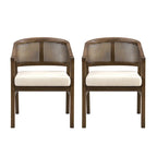 Christopher Knight Home - Sedia da pranzo imbottita in canna (Set di 2)
