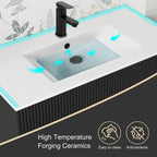 Mobile bagno 30/36/48 Wavy Line con lavabo e rubinetto