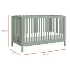Babyletto Swell Culla Trasformabile 4-in-1 con Kit per la Conversione in Lettino per Bambini