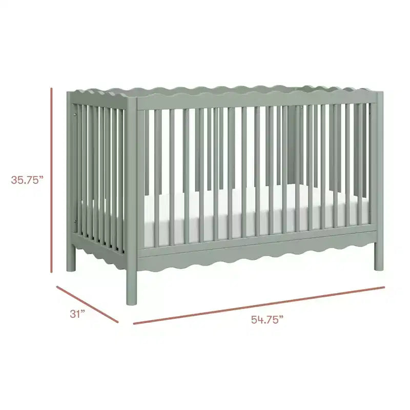 Babyletto Swell Culla Trasformabile 4-in-1 con Kit per la Conversione in Lettino per Bambini