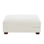 Pouf poggiapiedi oversize in velluto a coste moderno