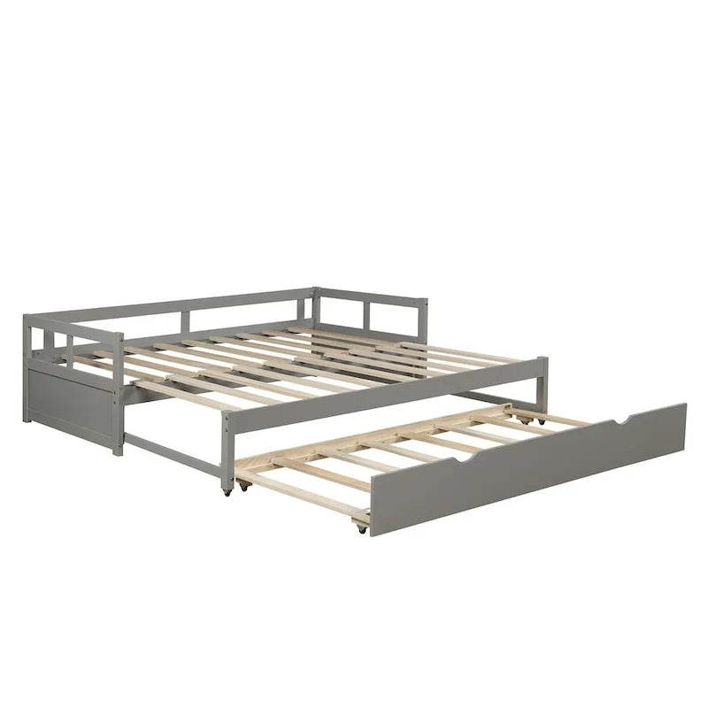 Divano Letto Estensibile con Letto Estraibile, Divano Letto in Legno con Letto Estraibile