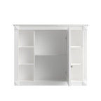 Mobile Bagno Moderno da 90cm con Lavabo Integrato e Specchiera, 2 Ante e 2 Cassetti