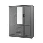 Palace Imports Armadio a 3 ante Cosmo 100% legno massello con ante in legno massello o a specchio