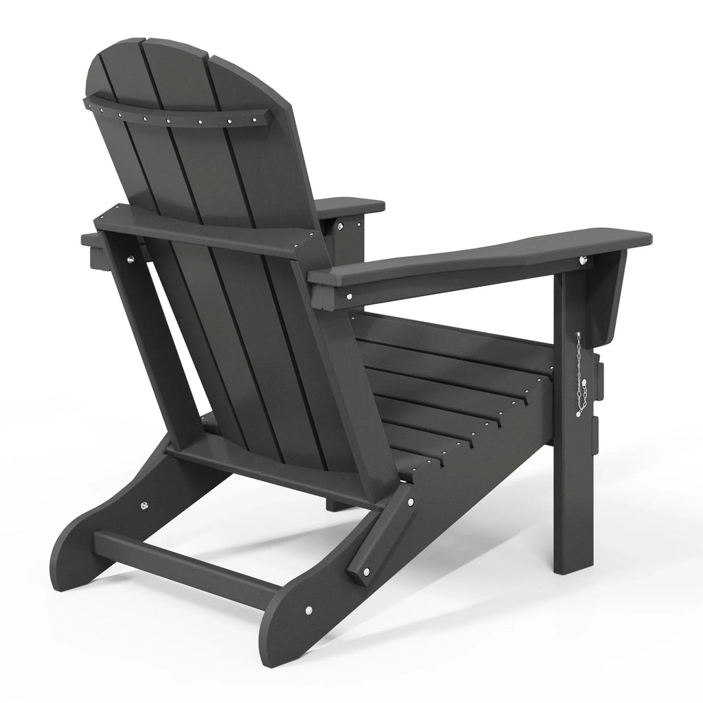 Polytrends Laguna Sedia Adirondack Pieghevole da Esterno per Patio Resistente allo Sbiadimento e alle Intemperie