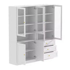 Famapy Combo Vetrinetta con Ante in Vetro, Libreria, Dispensa