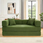 Dyonery 78Divano Letto Pieghevole Convertibile in Corduroy King Size Divano Letto a Pavimento Combinazione 4-in-1 Divano Modulare Componibile Divano Comodo Pieghevole.