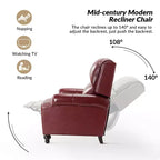 Set di 2 Poltrone Reclinabili Elisabete Moderne in Vera Pelle con Borchie Vintage per Salotto e Camera da Letto | ART OF LIVING DESIGNS