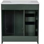Mobile bagno 30 pollici con lavabo singolo, armadietto e 3 cassetti – Nero / Blu / Verde / Indaco / Bianco