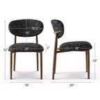 Set di 4 sedie da pranzo moderne imbottite con schienale curvo, sedie laterali senza braccioli con struttura in ferro per sala da pranzo, cucina-Panipeachy