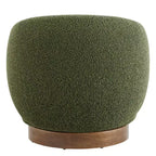 Poltrona a botte girevole imbottita Spruce&Spring con base in legno