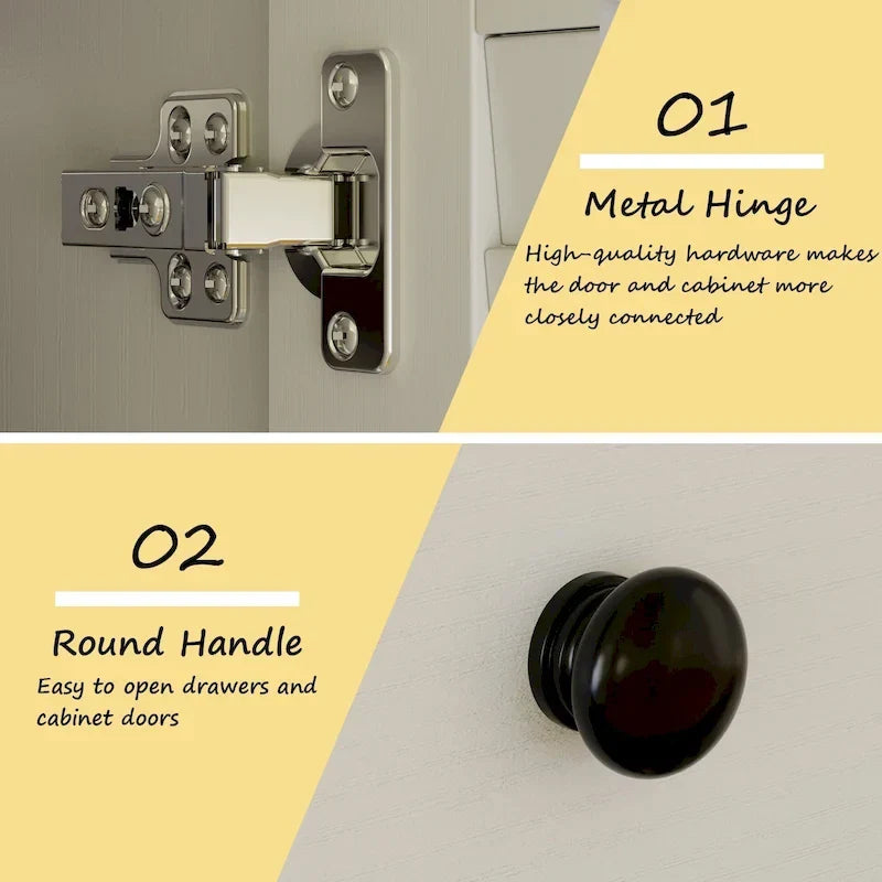 Armadio guardaroba cabina armadio 59W grande armadio indipendente bianco