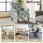 Poltrona Araceli Tradizionale in Legno Imbottita Floreale con Schienale Alto e Borchie | ART OF LIVING DESIGNS