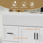 Mobile bagno 30/36/48 Wavy Line con lavabo e rubinetto