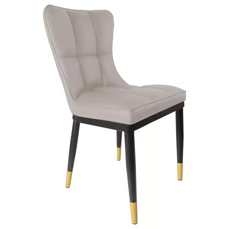 Bekrvio Sedie da Sala da Pranzo Set da 6, Moderne Imbottite in Ecopelle con Schienale Alto, Gambe in Metallo, Sedie da Cucina Senza Braccioli per Soggiorno Sala da Pranzo