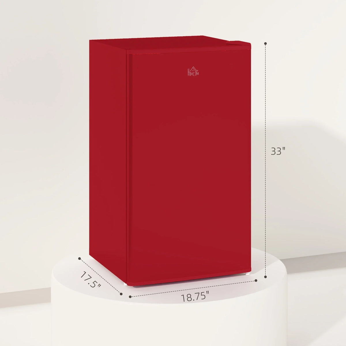 HOMCOM Mini Frigorifero con Congelatore da 90 Litri, Frigo Compatto a Porta Singola con Termostato Regolabile per Camera da Letto