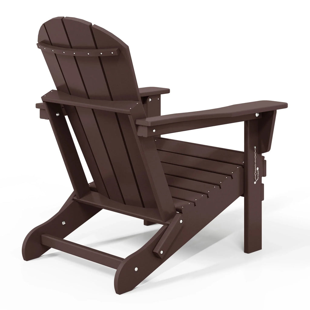 Polytrends Laguna Sedia Adirondack Pieghevole da Esterno per Patio Resistente allo Sbiadimento e alle Intemperie