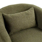 Poltrona Girevole Imbottita a Botte con Contenitore, Sedia Moderna da Salotto per Camera da Letto/Ufficio/Zone Lettura