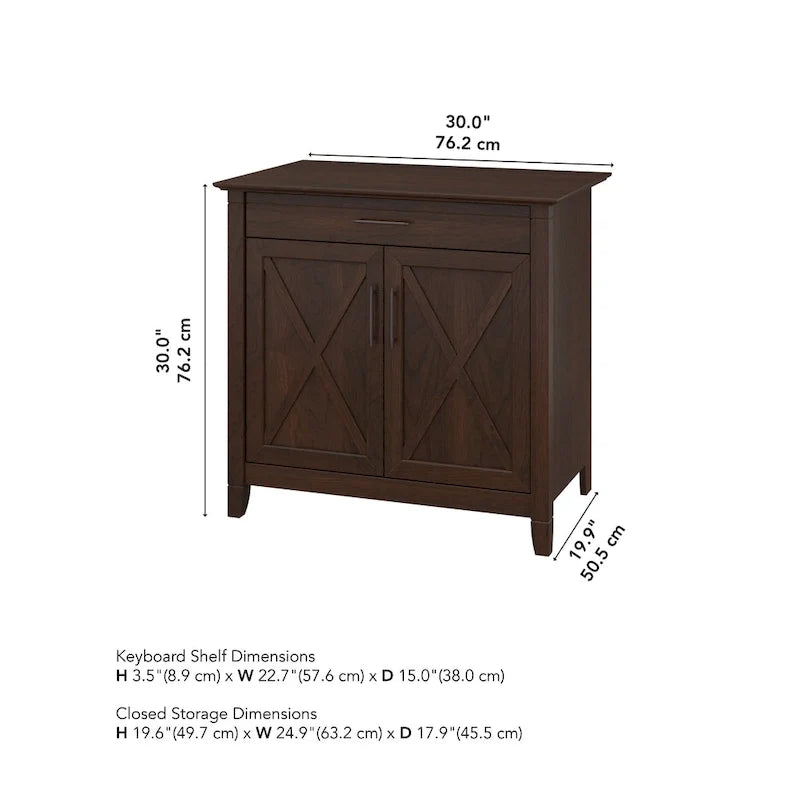Scrittoio Key West con mobiletto di Bush Furniture
