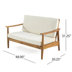 Salotto da esterno a 4 posti in legno di acacia Willowbrook di Christopher Knight Home